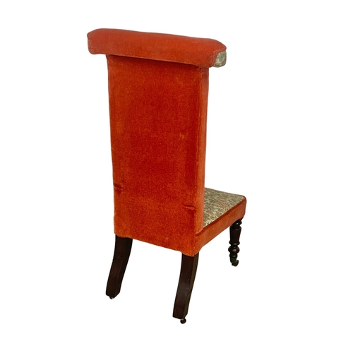 1079 - A Victorian Prie Dieu chair.