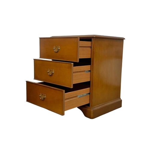 1083 - A pair of Stag bedside 3 drawer cabinet. 52.5 x 43.5 x 64.5cm