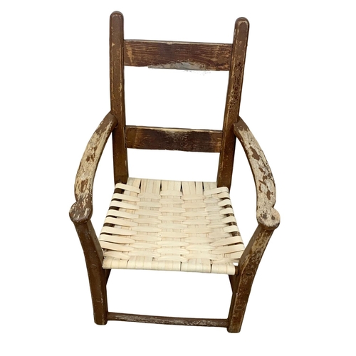 1114 - A 19th century Irish cottage armchair. Circa 1850