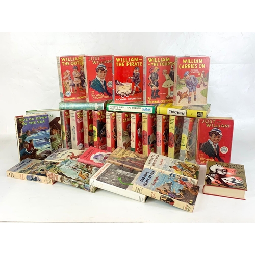 114 - A collection of vintage books. Including 17 William books by Richmal Crompton, 5 “Famous Five” books... 