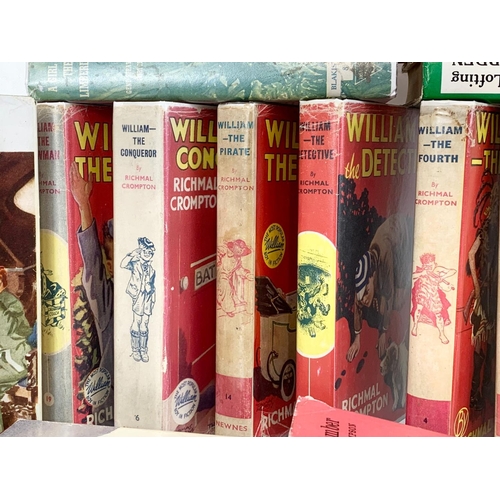 114 - A collection of vintage books. Including 17 William books by Richmal Crompton, 5 “Famous Five” books... 