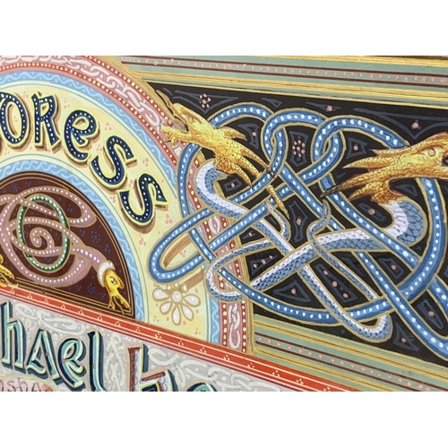 133 - A large late Victorian hand painted presentation to the marriage of Mr Michael Hogan, Bansha Tippera... 