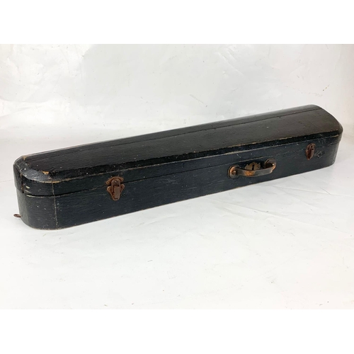 16 - A late 19th century violin in case. Case measures 79cm.