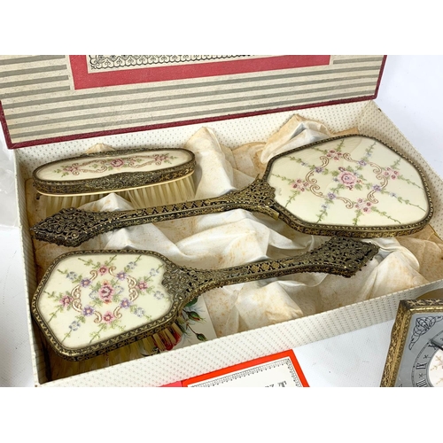 160 - A vintage vanity set by Regent of London.