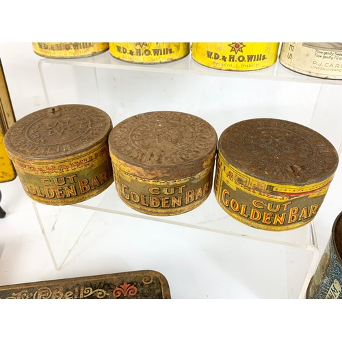 17 - A quantity of vintage tobacco tins. W.D & H.O. Willis Golden Flakes, Cut Golden Bar, Golden Flake Ho... 