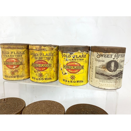 17 - A quantity of vintage tobacco tins. W.D & H.O. Willis Golden Flakes, Cut Golden Bar, Golden Flake Ho... 