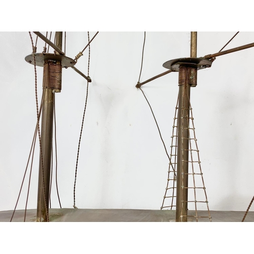 186 - A late 19th century copper weathervane top. 77 x 41cm.