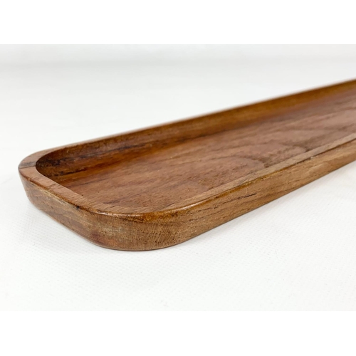 187 - A long 1960’s teak tray. Mid Century. 60cm.