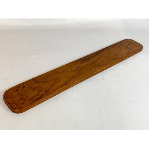 187 - A long 1960’s teak tray. Mid Century. 60cm.