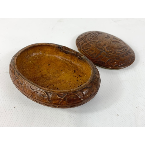 21 - A late 19th early 20th century Austrian tobacco box with Double Headed Eagle Coat of Arms. 11.5cm.