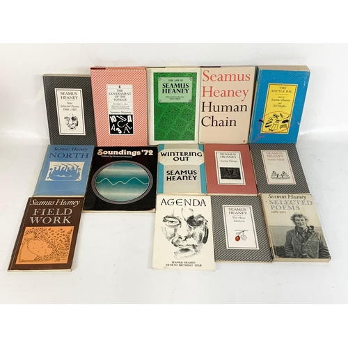 249 - 13 Seamus Heaney books. The New Selected Poems, The Government of the Tongue, The Art of Seamus Hean... 