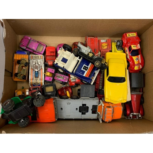 319 - A large quantity of models cars and trucks. Dinky, Corgi, Matchbox etc.