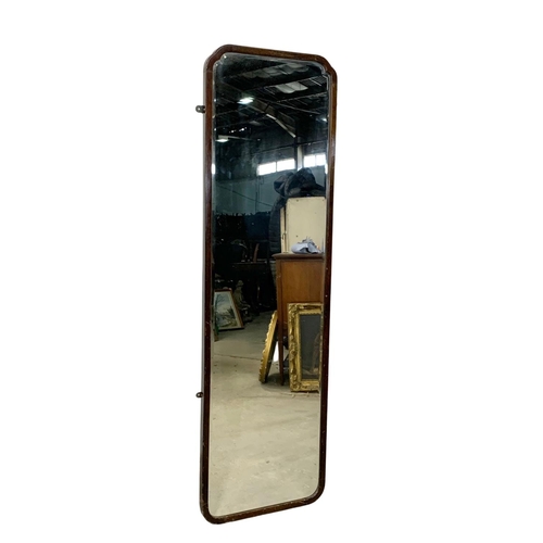 354 - A tall 1920’s mirror. 46 x 153cm