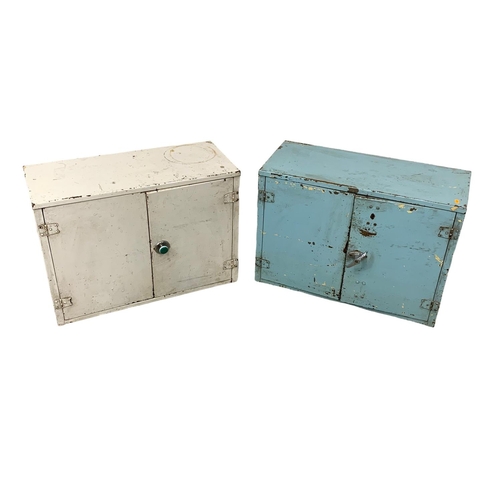 354c - 2 1950’s enamel cabinets. 71 x 30.5 x 51cm