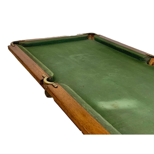 354i - A Riley early 20th century slate bed table top snooker table. 72 x 133cm.