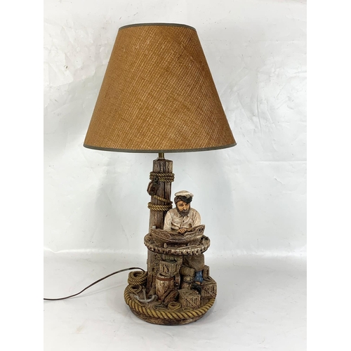 367 - A large table lamp. Aspit Bros of Calif. 74cm