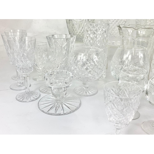 404 - A large quantity of vintage crystal and cut glass