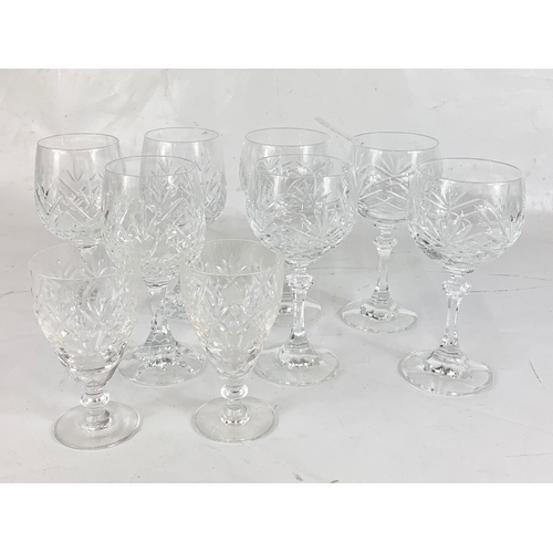 404 - A large quantity of vintage crystal and cut glass