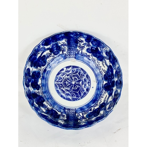 410 - A 19th century Japanese blue & white porcelain bowl, 15.5cm x 6.5cm