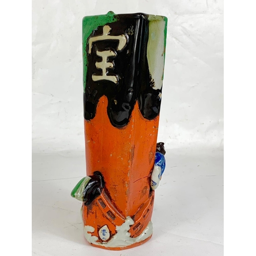 414 - A large late 19th century Sumida Gawa vase, 24.5cm