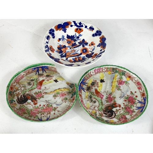 424 - A large quantity of 18th century and early 19th century Chinese and English porcelain. Including Wor... 