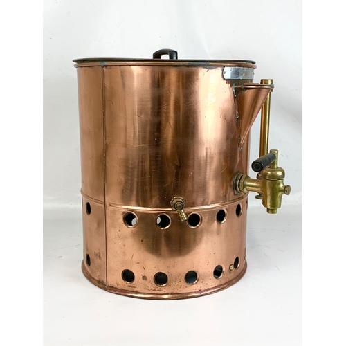 45 - A large vintage copper dispenser. 51 x 48 x 51cm.