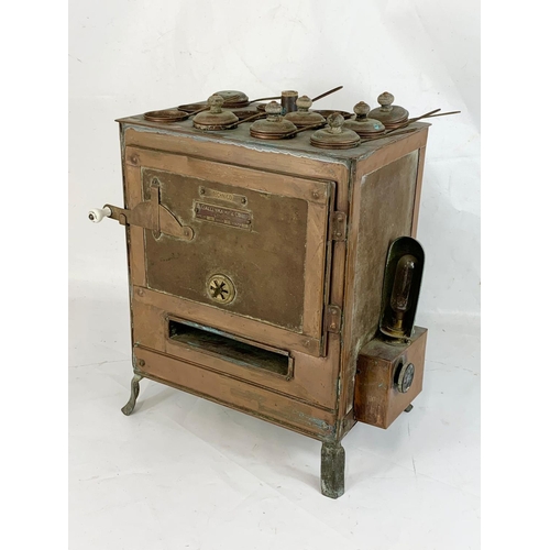 49 - A vintage A Gallenkamp & Co LTD London copper stove. 37 x 22 x 45cm.