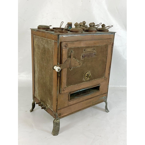 49 - A vintage A Gallenkamp & Co LTD London copper stove. 37 x 22 x 45cm.