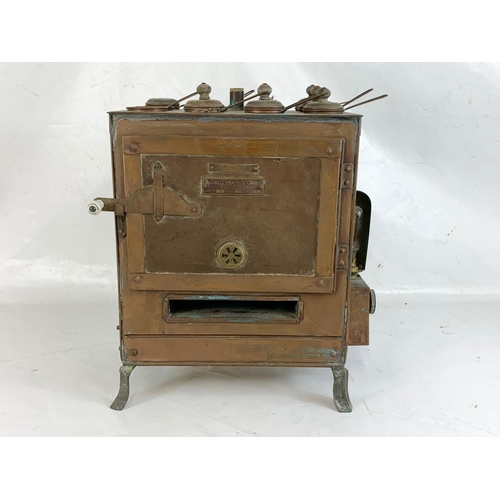 49 - A vintage A Gallenkamp & Co LTD London copper stove. 37 x 22 x 45cm.