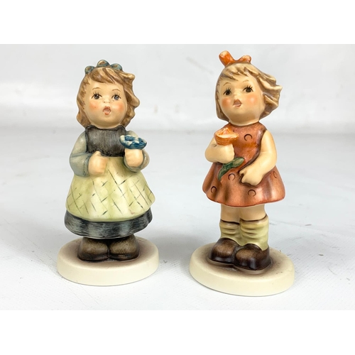 491 - 2 M. J. Hummel Goebel pottery figurines “From The Heart, Roses Are Red” 762 1993. 761 1993. Germany.... 