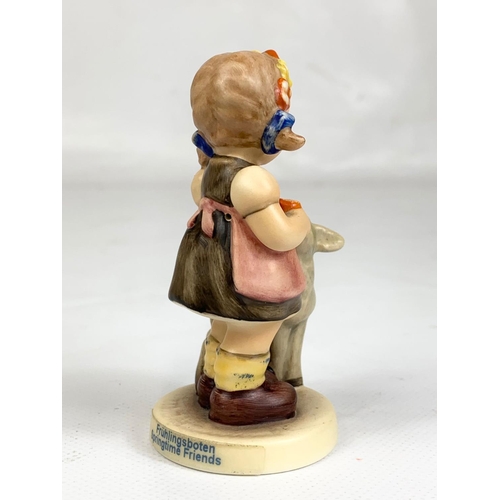 492 - An M. J. Hummel Goebel pottery figurine “Springtime Friends” 2218. 2000. Germany. 8.5cm.