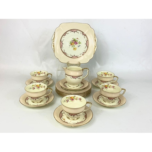 503 - A 19 piece Royal Doulton “Celia” tea set. 1920’s.