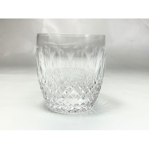 508 - A set of 6 Waterford crystal “Colleen” whisky tumbler glasses. 8 x 8.5cm.