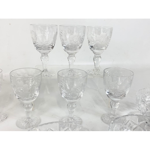 606 - 3 sets of Royal Albert crystal.