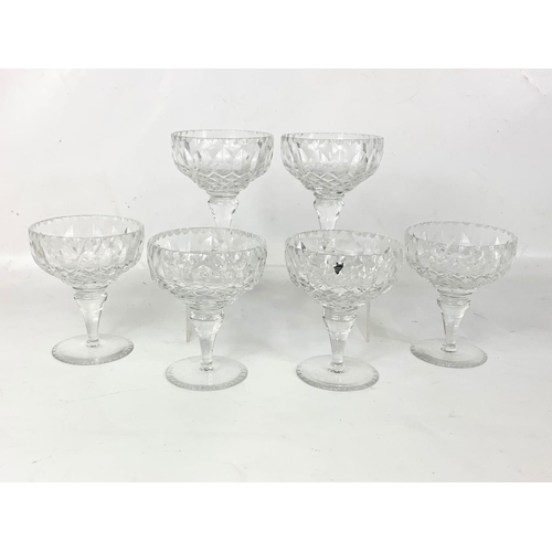 A set of 6 Watford Crystal glasses. 12.5cm.