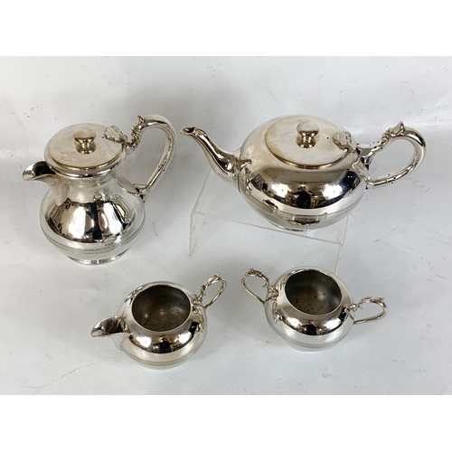 644 - A 5 piece Walker & Hall silver plated Georgian style tea service.