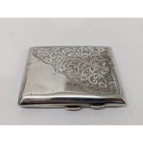 697 - A silver cigarette case, 92 grams