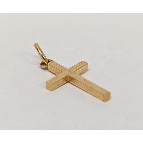 698 - An 18ct gold cross pendant.