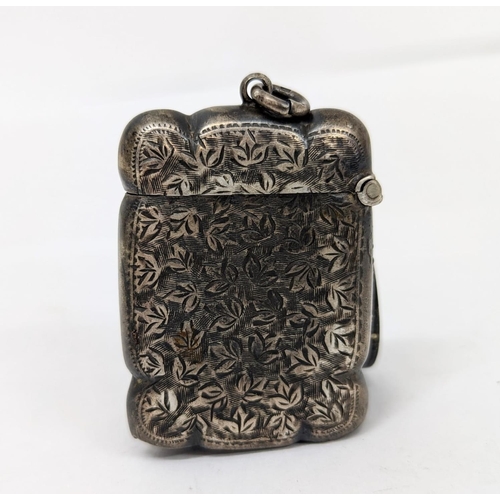 699 - A late 19th century silver vesta case, 24 grams