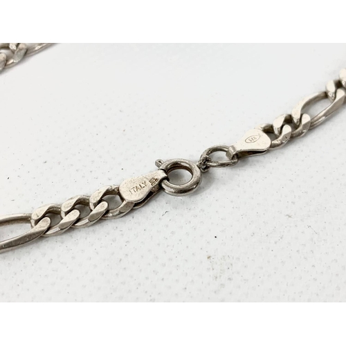 719 - A large Italian silver necklace.  38gms