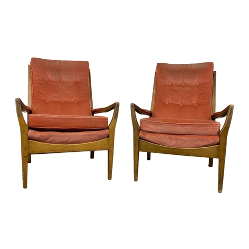 782 - A pair of vintage Cintique armchairs. Circa 1960