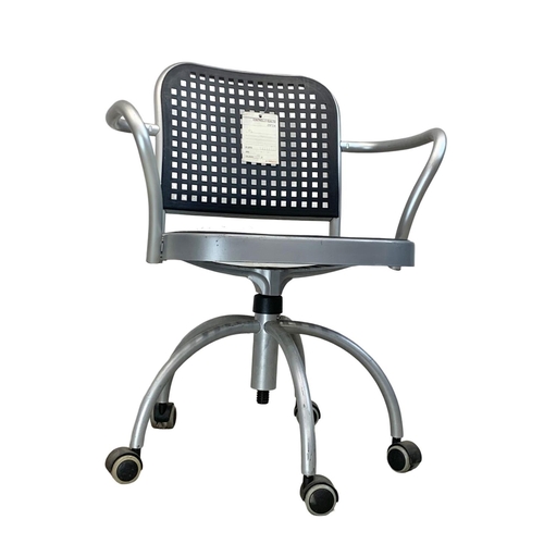 791a - A De Padova “Silver” swivel desk chair designed by Vico Magistretti.