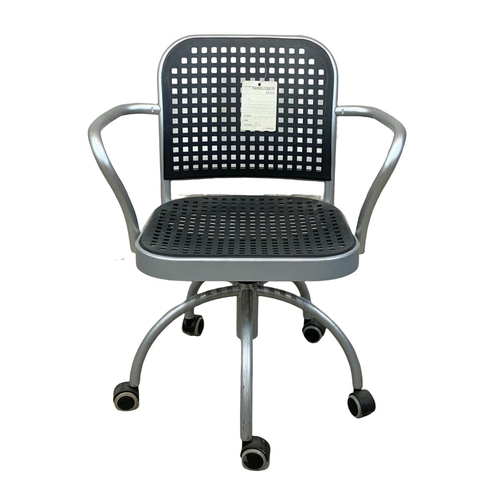 791a - A De Padova “Silver” swivel desk chair designed by Vico Magistretti.