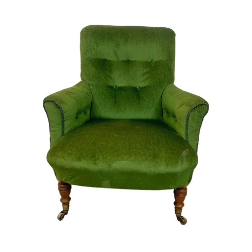 792 - A Howard & Sons LTD London Victorian armchair. Circa 1880. 80 x 74 x 94cm.