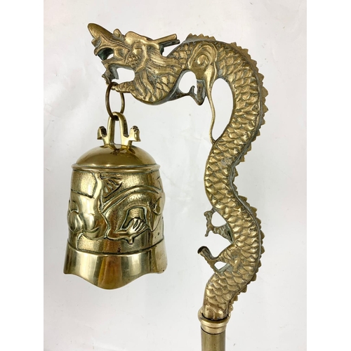 8 - A large early 20th century Chinese brass bell. Circa 1900. 64cm