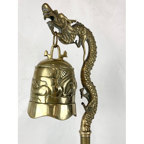 8 - A large early 20th century Chinese brass bell. Circa 1900. 64cm