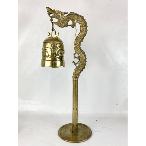 8 - A large early 20th century Chinese brass bell. Circa 1900. 64cm