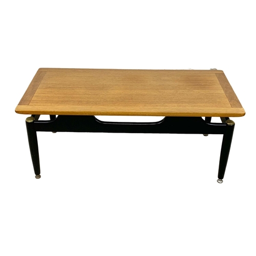 813 - A G-Plan Librenza Tola Black coffee table. Mid Century. Circa 1950-1960. 99 x 48 x 40cm