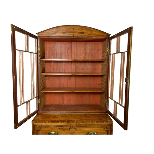 818 - A Georgian Regency period mahogany secretaire bookcase. Circa 1810-1820. 91.5 x 48.5 x 212cm.