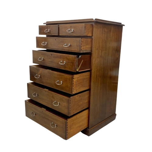 822 - An early 20th century Ships Secretaire chest of drawers. Circa 1920. 80 x 59 x 123cm.